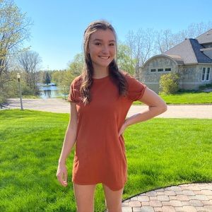 Orange t shirt dress